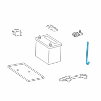 OEM 2009 Toyota Land Cruiser Battery Holder Bolt Diagram - 74451-60080