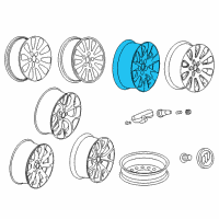 OEM 2014 Buick Regal Wheel, Alloy Diagram - 13365096