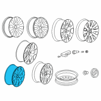 OEM 2014 Buick Regal Wheel, Alloy Diagram - 13258241