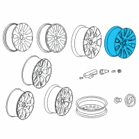 OEM 2011 Buick Regal Wheel Rim, 19 X 8.5 Diagram - 13354428