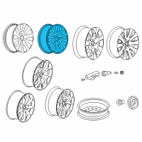 OEM 2011 Buick Regal Wheel, Alloy Diagram - 13235012