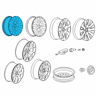 OEM 2017 Buick Regal Wheel, Alloy Diagram - 13351762