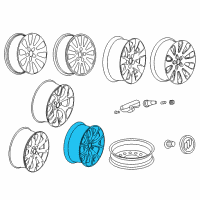 OEM 2014 Buick Regal Wheel, Alloy Diagram - 22792222
