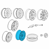 OEM 2017 Buick Regal Wheel, Alloy Diagram - 22792222