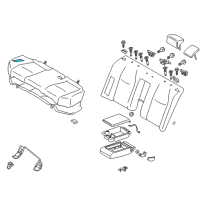 OEM 2013 Infiniti M56 Pad Assy-2ND Seat Cushion Diagram - 88311-1MA0A