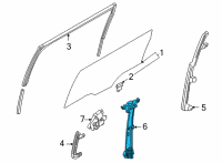 OEM 2022 Kia Carnival REGULATOR ASSY-RR DR Diagram - 83403R0000