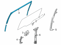 OEM Kia Carnival Run-Rr Dr Window GLA Diagram - 83530R0000