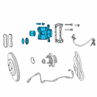 OEM 2012 Dodge Challenger CALIPER-DISC BRAKE Diagram - 68548604AA