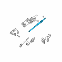 OEM Lexus RX350 Shaft Assy, Steering Main Diagram - 45210-48020