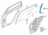 OEM 2021 Kia K5 Channel Assembly-Rear Do Diagram - 83550L3000