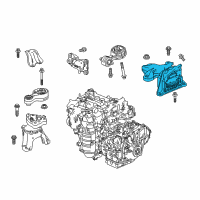 OEM 2021 Honda Accord Rubber Assembly, Transmission Mounting Diagram - 50850-TVC-A32