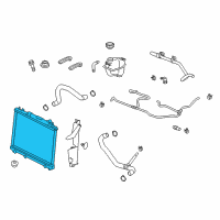 OEM 2010 Cadillac CTS Radiator Assembly Diagram - 25876664