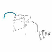 OEM 2008 Saturn Vue Run Weatherstrip Diagram - 96624069