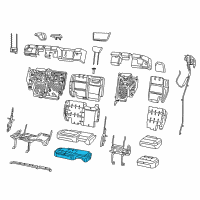 OEM 2021 Jeep Wrangler Seat Cushion Foam Diagram - 68282007AC