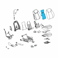 OEM 2020 Buick Regal TourX Seat Back Heater Diagram - 13515462