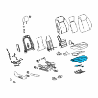 OEM 2019 Buick Regal TourX Seat Cushion Pad Diagram - 39195507