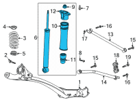 OEM 2022 Chevrolet Trailblazer Shock Diagram - 42599532