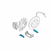 OEM GMC Safari Rear Pads Diagram - 18043346