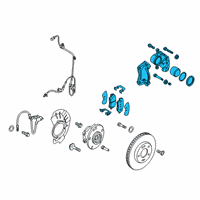 OEM Kia Soul Brake Assembly-Front , Lh Diagram - 58110B2200