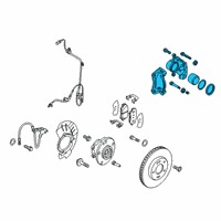 OEM 2018 Kia Soul Front Brake Caliper Kit, Right Diagram - 58190B2A00