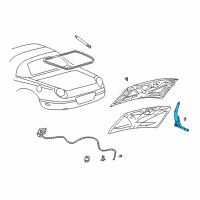 OEM Ford Thunderbird Hinge Diagram - 1W6Z-7642700-AA