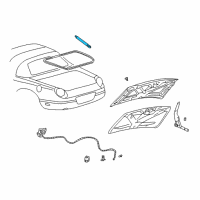OEM 2002 Ford Thunderbird Lift Cylinder Diagram - 1W6Z-76406A10-AA