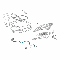 OEM Lincoln LS Release Cable Diagram - 3W4Z-16916-AA