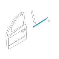 OEM Hyundai Santa Fe Weatherstrip-Front Door Belt Outside, LH Diagram - 82210-2B000