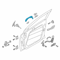 OEM Kia Sportage Front Door Outside Grip, Left Diagram - 82651D9710