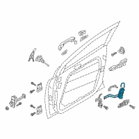 OEM 2019 Kia Sportage Front Door Latch Assembly, Left Diagram - 81310D9510