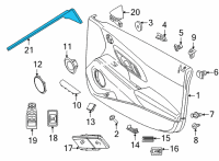 OEM 2022 Toyota GR Supra Belt Molding Diagram - 68171-WAA01