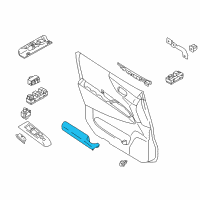 OEM 2015 Nissan Quest Front Door Armrest Right Diagram - 80940-1JA0A