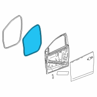 OEM 2016 Chevrolet Volt Door Weatherstrip Diagram - 23138040