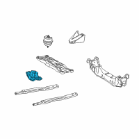 OEM 2001 Lincoln LS Rear Mount Diagram - 2W4Z-6068-CA