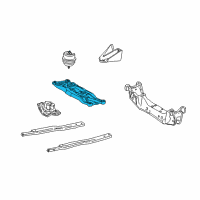 OEM 2000 Lincoln LS Support Assembly Diagram - XW4Z-6A023-AA