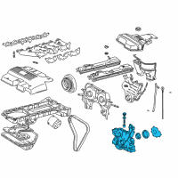 OEM 2004 Lexus GS300 Pump Assembly, Oil Diagram - 15100-46091