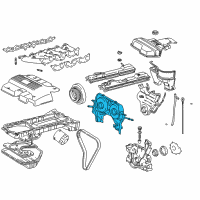 OEM 1996 Toyota Supra Inner Timing Cover Diagram - 11325-46042