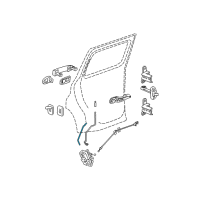 OEM Chevrolet HHR Rod-Rear Side Door Outside Handle Diagram - 22714352