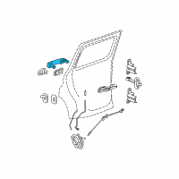 OEM 2006 Chevrolet HHR Handle, Outside Diagram - 15944471