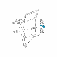 OEM Chevrolet HHR Link Asm-Rear Side Door Check Diagram - 15837416