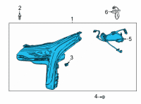 OEM 2022 Cadillac CT4 Composite Headlamp Diagram - 84977278