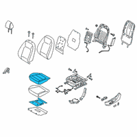 OEM 2020 Hyundai Kona Pad Assembly-Front Seat Cushion, LH Diagram - 88150-J9200