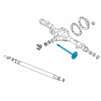 OEM 2012 Cadillac Escalade EXT Rear Axle Shaft Diagram - 22943112