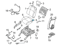 OEM 2020 Nissan Murano Pad Assembly-Cushion, Front Seat RH Diagram - 87311-5AB5A