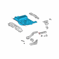 OEM Pontiac Vibe Panel, Rear Floor Diagram - 88972256