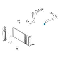 OEM 2004 Pontiac Vibe Upper Hose Clamp Diagram - 94859539