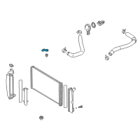 OEM 2007 Pontiac Vibe Bracket, Radiator Upper Diagram - 88969098