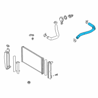 OEM 2003 Pontiac Vibe Radiator Inlet Hose (Upper) Diagram - 88969099