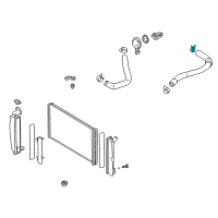 OEM 2007 Pontiac Vibe Clamp, Radiator Inlet Hose Engine Diagram - 88969102