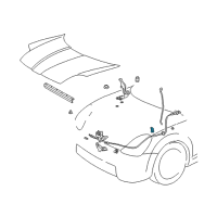 OEM 2001 Toyota MR2 Spyder Support Rod Holder Diagram - 53440-17030